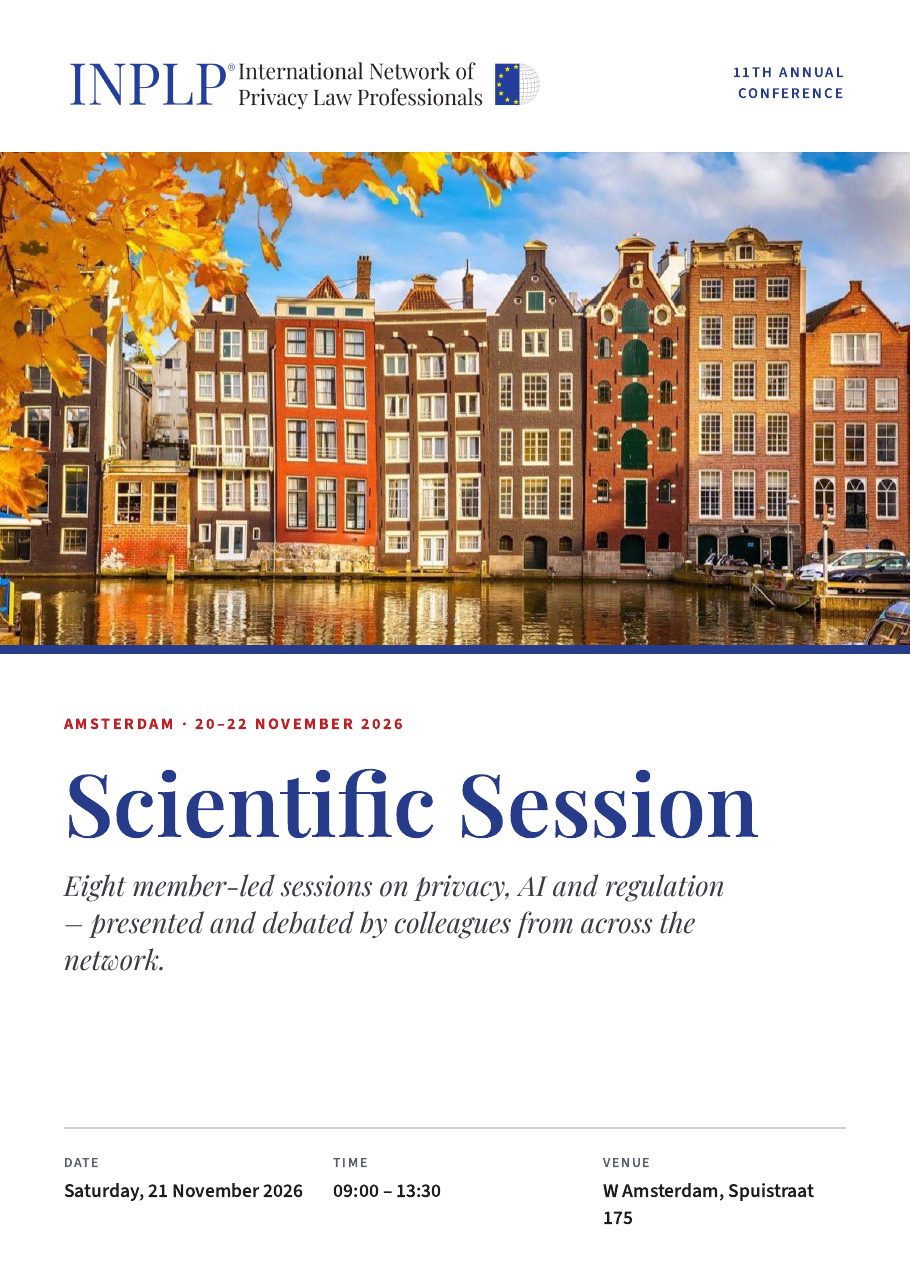 Brochure of the INPLP conference Amsterdam 2026 — cover